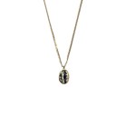 Gold plated necklace with coffee bean pendant