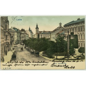 Postcard - Lviv. Academic Square - 1903
