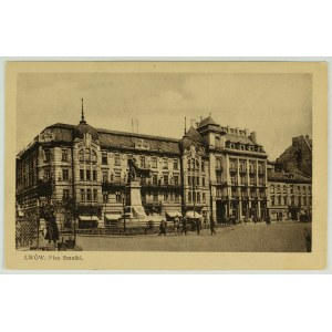 Postcard - Lviv. Smolka square - ca 1920