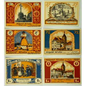 NOTGELD - Köslin. Koszalin - Zestaw banknotów zastępczych - 1921
