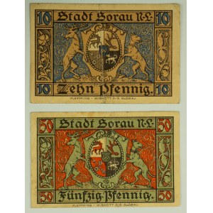 NOTGELD - Sorau. Zary - Set of replacement banknotes - 1921