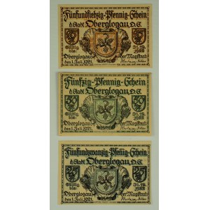 NOTGELD - Oberglogau. Glogowek - Set of replacement banknotes - 1921