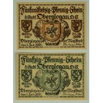 NOTGELD - Oberglogau. Glogowek - Set of replacement banknotes - 1921