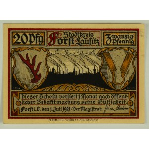 NOTGELD - Forst. Zasieki - Replacement banknote 25 Pfennige - 1921