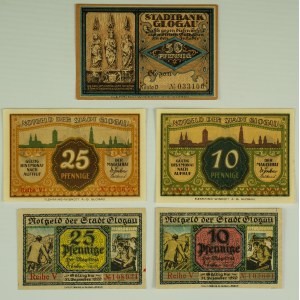 NOTGELD - Glogau. Glogau - Set of replacement banknotes - 1920