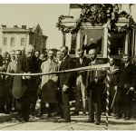 PHOTOGRAPHY - Lviv. Opening of the streetcar line Grodetska Rogatka - Lychakiv Station - 1920s [9x13 cm, very rare].