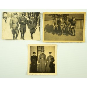 Set of three photographs of Polish Army Officers - 1930s [Virtuti Militari].