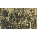 PHOTOGRAPHY - Fourth Kowel Scout Troop - Kowel 1927 [uniforms, badges, scout, banner, Borderlands, very rare].