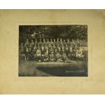 PHOTOGRAPHY - 2nd Horse Rifle Regiment. Graduates of the Non-Commissioned Officer Course - Hrubieszow 1932 [Colonel Romuald Niementowski, Major Stanisław Jan Karol Gąssowski, Virtuti Militari, badges, 17x23 cm].