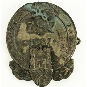 Distintivo della falconeria polacca - Concorso per il giubileo del 1927 a Poznań - Argento? [Falco, falconeria]