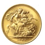 United Kingdom, Elizabeth II, 1 sovereign 1967 (239)
