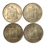 France, Fifth Republic, set of 50 francs 1974-1978. total of 4 pieces. (329)