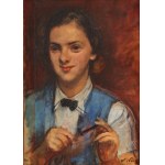 Wojciech WEISS (1875-1950), "Girl in a Blue Vest".