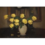 Alfons KARPIŃSKI (1875-1961), "Still Life with Yellow Roses".
