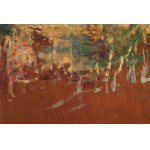 Karol ROGALSKI (1878 Kraków-?), "A Krakowian woman and a village landscape" (1899)