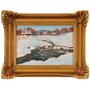 Mieczyslaw FILIPKIEWICZ (1891-1951), Inverno - paesaggio con fiume.