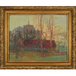 Stanisław WIŚNIEWSKI (1936-2016), Landschaft mit einer Kirche.