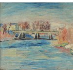 Stanisław BORYSOWSKI (1906-1988), Paysage avec voiliers