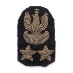 An eagle embroidered with a byline.