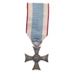 Cross on the Silesian Ribbon of Valor and Merit.