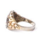 Patriotic signet ring with eagle