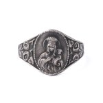 Patriotic/religious ring with Our Lady of Czestochowa