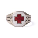 Patriotic signet ring with red cross (Austro Hungary?).