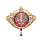 Patriotic eagle brooch