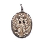 Patriotic pendant with eagle and date 1861