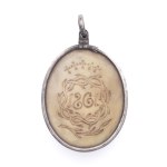 Patriotic pendant with eagle and date 1861