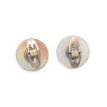 Pair of patriotic pins with eagle and chase