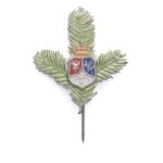 Badge with a three-field coat of arms from the January Uprising period