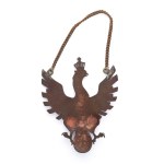 Placard/ engraving in the form of a white eagle
