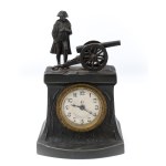 Clock with figure of Napoleon and cannon
