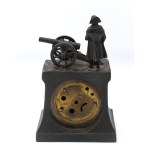 Clock with figure of Napoleon and cannon
