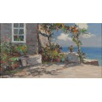 Eugeniusz Dzierzencki (1905 Warsaw - 1990 Sopot), "Terrace on Capri".