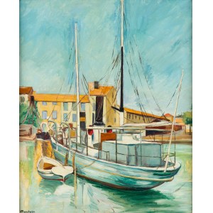 Shimon (Shamay) Mondzain (Mondszajn) (1890 Chelm - 1979 Paris), In the Port (Le Bateau Blanc).