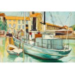 Shimon (Shamay) Mondzain (Mondszajn) (1890 Chelm - 1979 Paris), In the Port (Le Bateau Blanc).