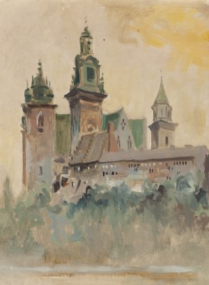 Mieczysław Serwin-Oracki (1912 Bochnia - 1978 Katowice), Widok na Wawel