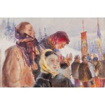 Wladyslaw Jarocki (1879 Podhajczyki - 1965 Krakow), Hutsul procession on the Feast of Jordan, 1936