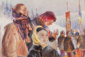 Władysław Jarocki (1879 Podhajczyki - 1965 Kraków), Procesja huculska w Święto Jordanu, 1936