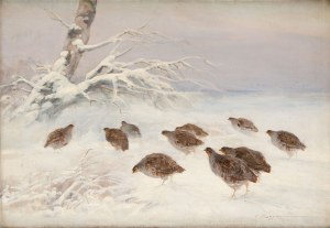Ignacy Zygmuntowicz (1875 - 1947), Kuropatwy na śniegu