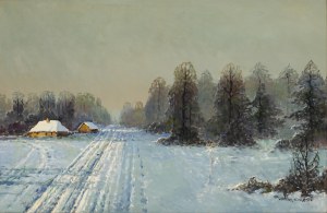 Wiktor Korecki (1890 Kamieniec Podolski - 1980 Milanówek k. Warszawy), Pejzaż zimowy