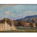 Mieczysław Serwin-Oracki (1912 Bochnia - 1978 Katowice), Landscape with Mountain View