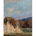 Mieczysław Serwin-Oracki (1912 Bochnia - 1978 Katowice), Landscape with Mountain View