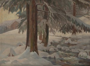 Franciszek Wójcik (1903 Wojciechowo - 1984 Zakopane), Potok w Zakopanem, 1955