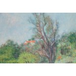 Jakub Markiel (1911 Łódź - 2008 Łódź), Landscape with pink roofs