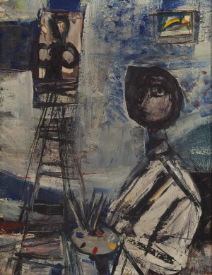 Zygmunt Józef Menkes (1896 Lwów - 1986 Riverdale, USA), Malarz w pracowni