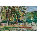 Natan (Nathan) Grunsweigh (Grunsweig) (1880 Krakow - 1956 Paris), The forest haven at Le Vésinet (Lac des Ibis au Vésinet).