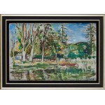 Natan (Nathan) Grunsweigh (Grunsweig) (1880 Krakow - 1956 Paris), The forest haven at Le Vésinet (Lac des Ibis au Vésinet).